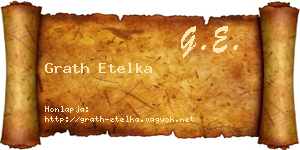 Grath Etelka névjegykártya